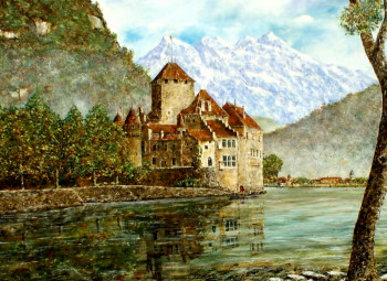 Œuvre contemporaine nommée « Le château de Chillon (VD - Suisse) », Réalisée par BRAYARD
