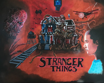 Œuvre contemporaine nommée « Stranger things », Réalisée par VEVECREATION