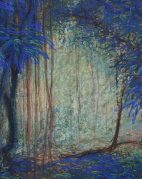 Œuvre contemporaine nommée « Clairière Tropicale », Réalisée par ANNIE ALBERT