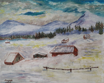 Œuvre contemporaine nommée « L'hiver », Réalisée par KOZAR