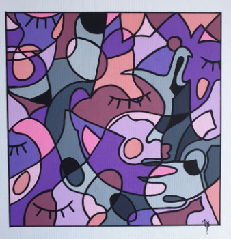 Œuvre contemporaine nommée « Pink face », Réalisée par MALISU