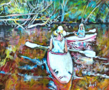 Œuvre contemporaine nommée « Ballade en canoë », Réalisée par JOEL