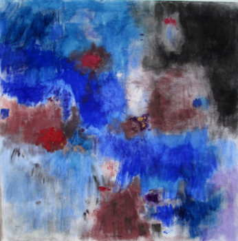Œuvre contemporaine nommée « Bleu 12 », Réalisée par J. CAUMES