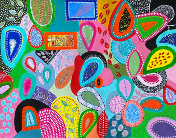 Œuvre contemporaine nommée « Rêve coloré », Réalisée par MARILYN MATHURIN