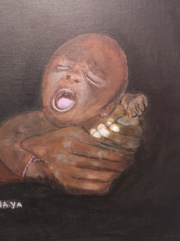 Œuvre contemporaine nommée « Bébé africain », Réalisée par MARCO