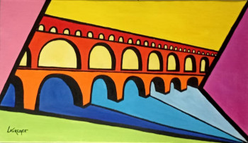 Œuvre contemporaine nommée « PONT DU GARD », Réalisée par LAURENCE LBN