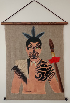 Œuvre contemporaine nommée « MAORI », Réalisée par LAURENCE LBN