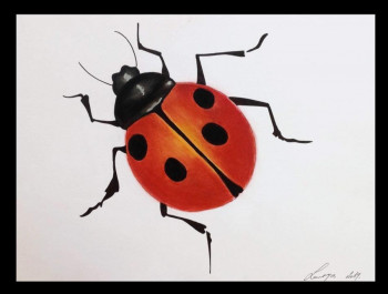 Œuvre contemporaine nommée « COCCINELLE », Réalisée par LAURENCE LBN