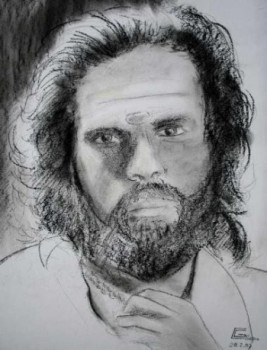 Œuvre contemporaine nommée « Sadhu de l'Inde du sud », Réalisée par CAVATORE GUI