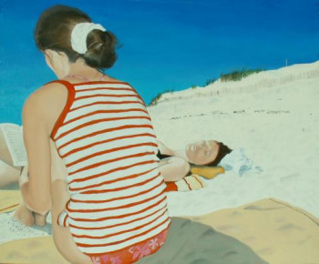 Œuvre contemporaine nommée « Un  après-midi à la plage », Réalisée par JEAN-MARIE PEN