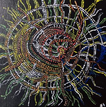 Œuvre contemporaine nommée « La spirale minérale », Réalisée par SHAMANDRA