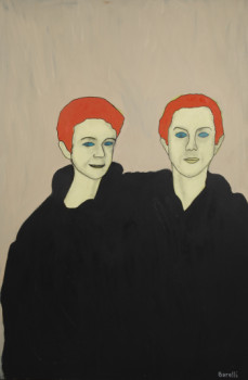 Œuvre contemporaine nommée « Couple aux cheveux orange », Réalisée par JEAN-JACQUES BARELLI