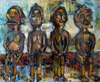 Œuvre contemporaine nommée « Palabres », Réalisée par JOEL