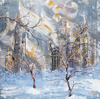 Œuvre contemporaine nommée « Arabesques sous la neige », Réalisée par ANNE ROBIN