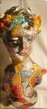 Œuvre contemporaine nommée « Venus relookée Pop'Art », Réalisée par KLéORA CRéATIONS