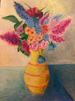 Œuvre contemporaine nommée « Le bouquet de printemps », Réalisée par TINA