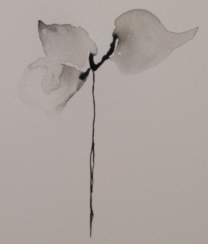 Œuvre contemporaine nommée « Aquarelle en noir et blanc », Réalisée par MAHAUT ISABELLE