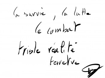 Œuvre contemporaine nommée « Triste réalité », Réalisée par NICOLAS D