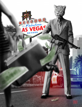 Œuvre contemporaine nommée « Las Vegas », Réalisée par BASTIEN BOSTON