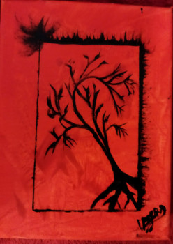 Œuvre contemporaine nommée « l'arbre pencher », Réalisée par VIVIANE
