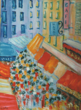 Œuvre contemporaine nommée « le Marché - (12p) VENDU », Réalisée par LUC LUFA