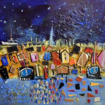 Œuvre contemporaine nommée « Le quai de décembre », Réalisée par MURIEL CAYET