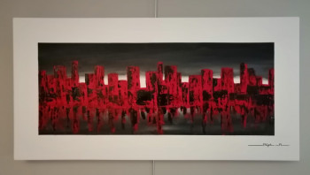 Œuvre contemporaine nommée « LA CITE ROUGE », Réalisée par STEF'ART