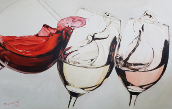 Œuvre contemporaine nommée « Les 3 vins », Réalisée par JEROME BOYADJIAN