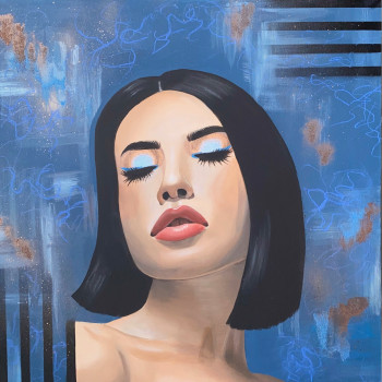 Œuvre contemporaine nommée « Blue », Réalisée par LEA OLIVEIRA