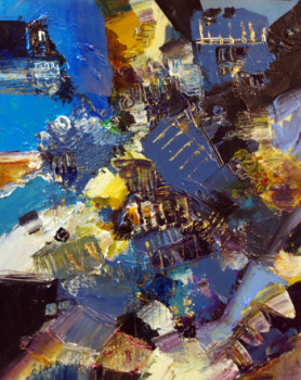Œuvre contemporaine nommée « Une histoire bleue », Réalisée par MURIEL CAYET
