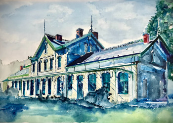 Œuvre contemporaine nommée « Ancienne Gare de Pierrefonds (60) », Réalisée par LUTHER