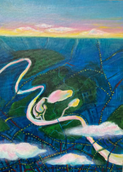 Œuvre contemporaine nommée « Au dessus des nuages », Réalisée par AGNèS BENNETOT