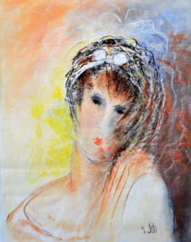 Œuvre contemporaine nommée « La dame pensive », Réalisée par SELO