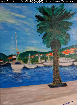 Œuvre contemporaine nommée « Palmier du port », Réalisée par MURIELLE NAVEL