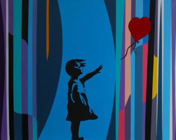 Œuvre contemporaine nommée « BANKSY mon ballon !!!! », Réalisée par PADDY