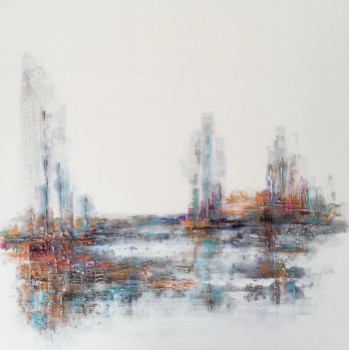 Œuvre contemporaine nommée « Brumes de paradis », Réalisée par ODETTE MULLER