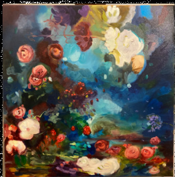 Œuvre contemporaine nommée « Le pouvoir des fleurs II », Réalisée par AMINA KORTBI