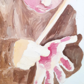Œuvre contemporaine nommée « Enfant au violon », Réalisée par AGNèS MAGNAN