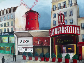 Œuvre contemporaine nommée « Le moulin rouge », Réalisée par MELANIE DENEUVE