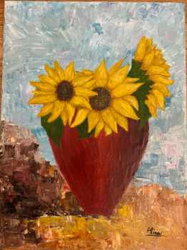 Œuvre contemporaine nommée « Tournesol », Réalisée par ALINA
