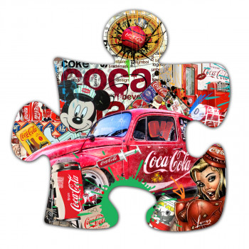 Œuvre contemporaine nommée « Puzzle Coca Cola », Réalisée par LASCAZ