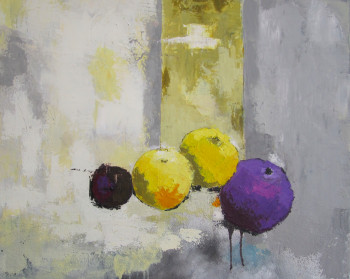 Œuvre contemporaine nommée « Une deux trois prunes », Réalisée par PADDY
