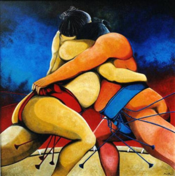 Œuvre contemporaine nommée « SUMO », Réalisée par MASS'ART