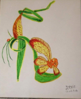 Œuvre contemporaine nommée « Chaussure fleur », Réalisée par JANIE