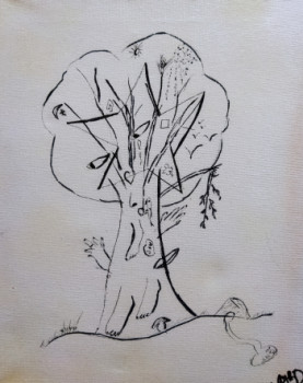 Œuvre contemporaine nommée « la vie d'un arbre », Réalisée par VIVIANE