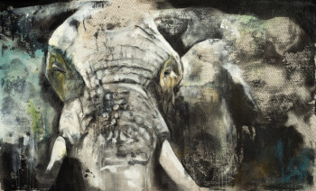 Œuvre contemporaine nommée « Bigéléphant », Réalisée par ėCLABOUSSEUR D'ART
