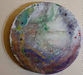Œuvre contemporaine nommée « LUNE POURPRE », Réalisée par DAN