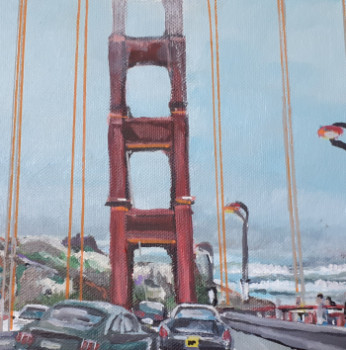 Œuvre contemporaine nommée « Sur le Golden Bridge », Réalisée par FRANCIS STANZIONE