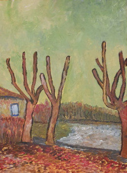 Œuvre contemporaine nommée « Vue sur Garonne », Réalisée par SIMONNE