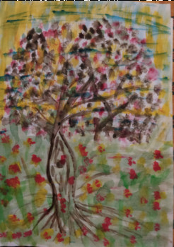 Œuvre contemporaine nommée « l'arbre », Réalisée par VIVIANE
